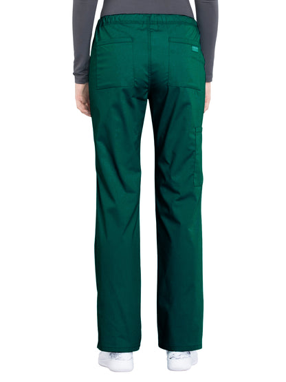 Women's Mid Rise Straight Leg Drawstring Pant - WW160 - Hunter Green