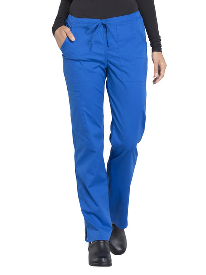 Women's Mid Rise Straight Leg Drawstring Pant - WW160 - Royal