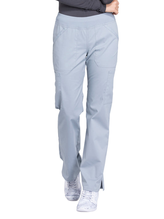 Women's Mid Rise Straight Leg Cargo Scrub Pant - WW170 - Grey