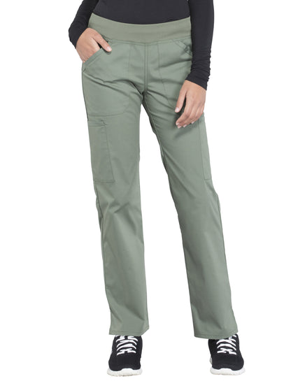 Women's Mid Rise Straight Leg Cargo Scrub Pant - WW170 - Olive