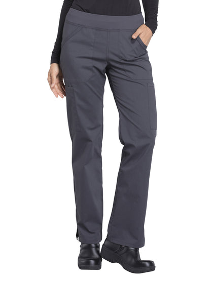 Women's Mid Rise Straight Leg Cargo Scrub Pant - WW170 - Pewter