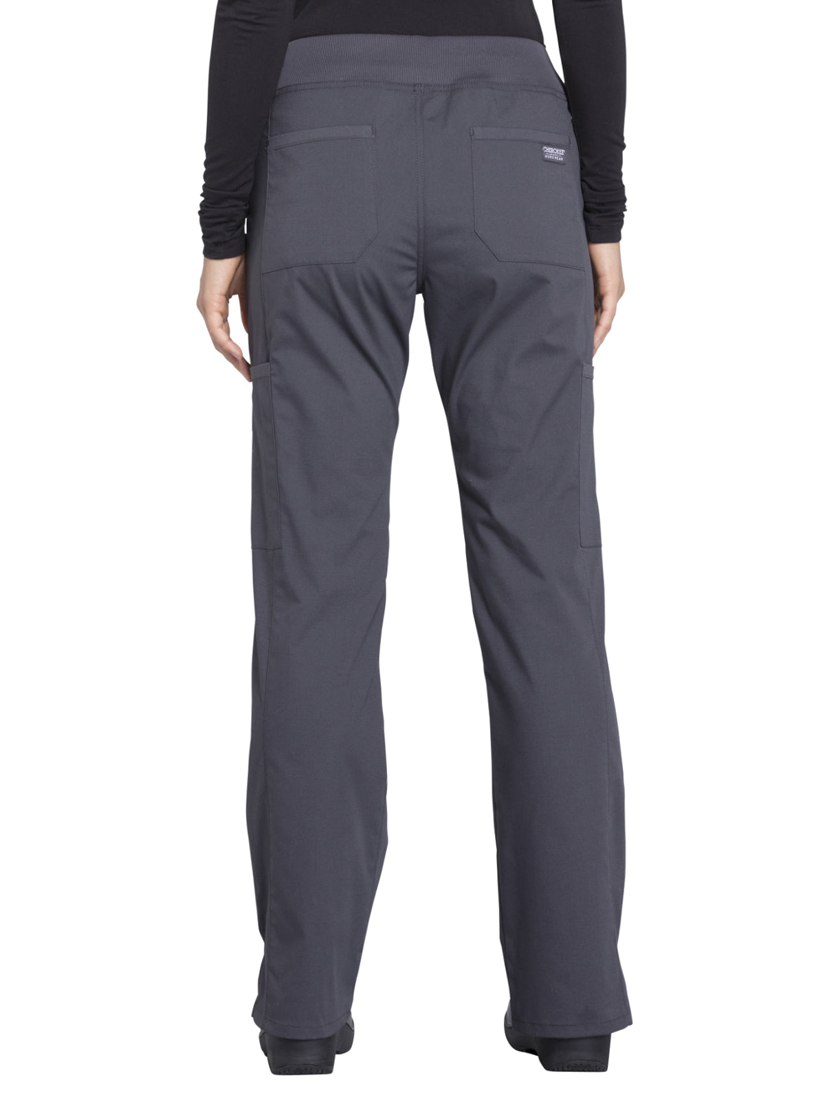 Women's Mid Rise Straight Leg Cargo Scrub Pant - WW170 - Pewter