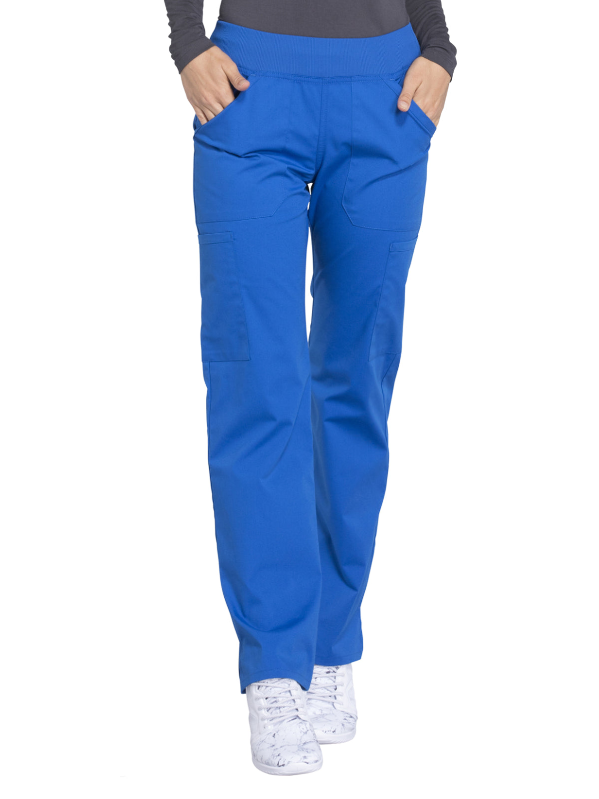 Women's Mid Rise Straight Leg Cargo Scrub Pant - WW170 - Royal