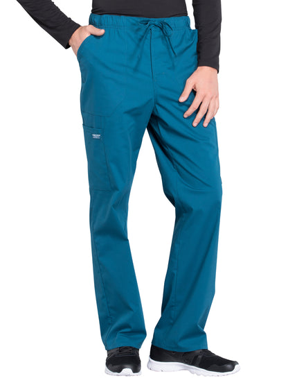 Men's Tapered Leg Fly Front Cargo Pant - WW190 - Caribbean Blue