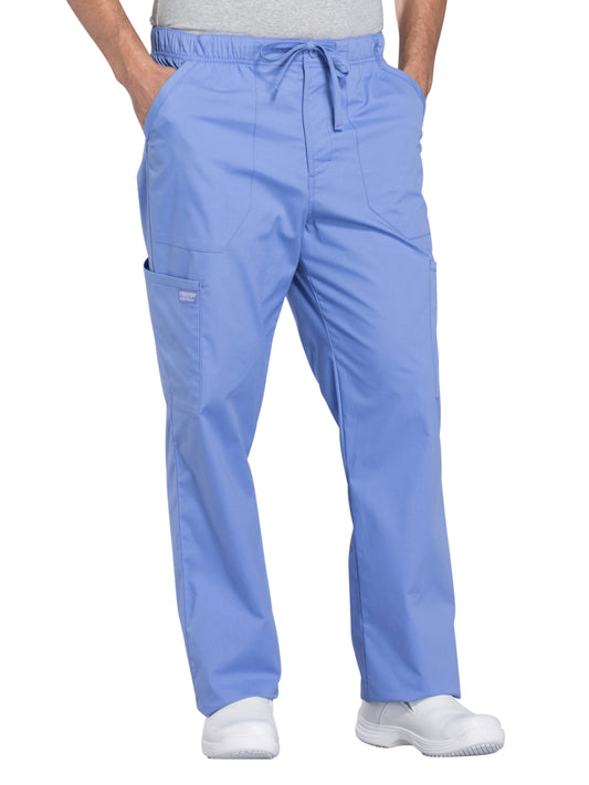 Men's Tapered Leg Fly Front Cargo Pant - WW190 - Ciel Blue