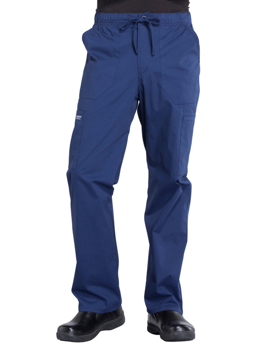 Men's Tapered Leg Fly Front Cargo Pant - WW190 - Navy