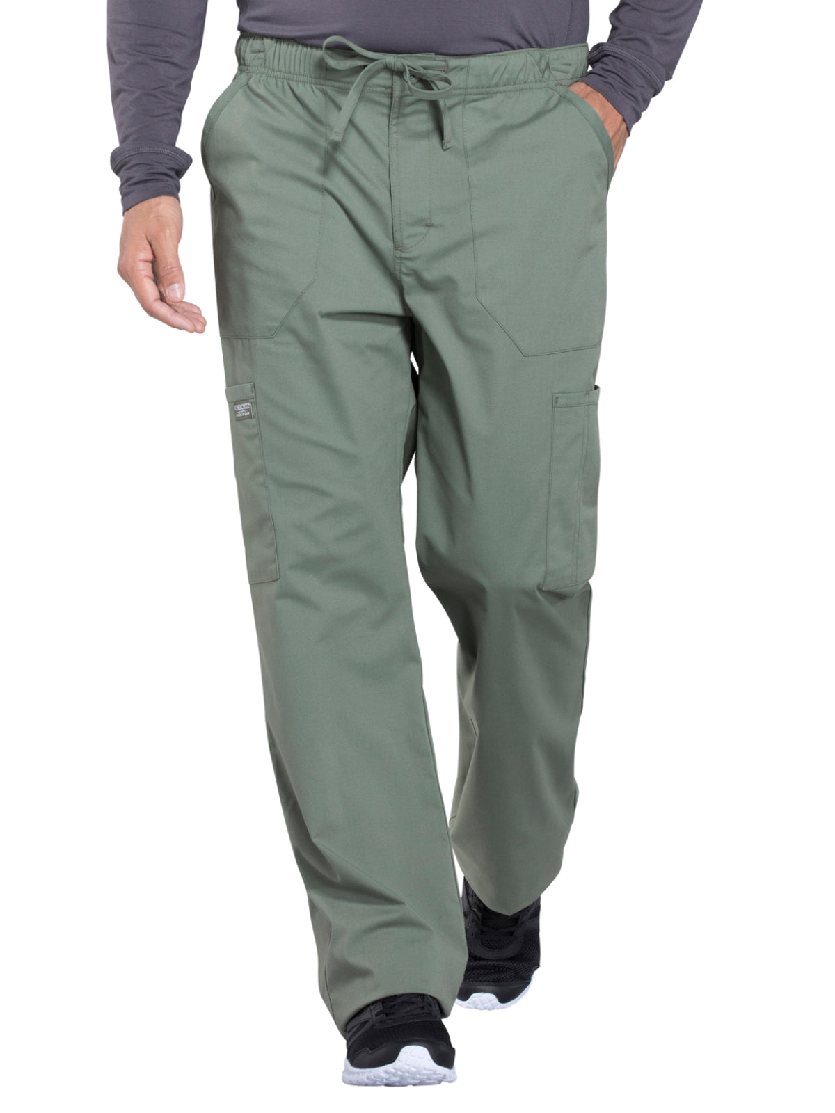 Men's Tapered Leg Fly Front Cargo Pant - WW190 - Olive