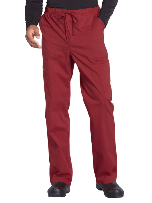 Men's Tapered Leg Fly Front Cargo Pant - WW190 - Red