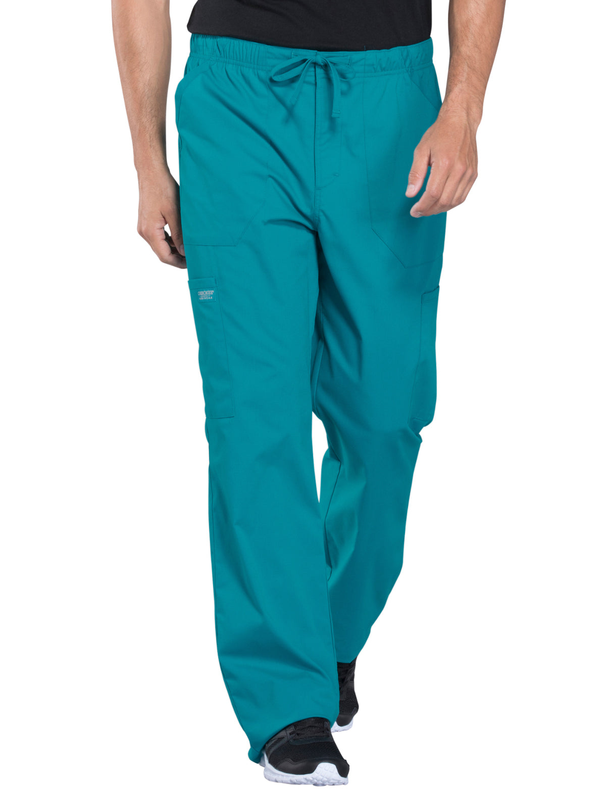 Men's Tapered Leg Fly Front Cargo Pant - WW190 - Teal Blue