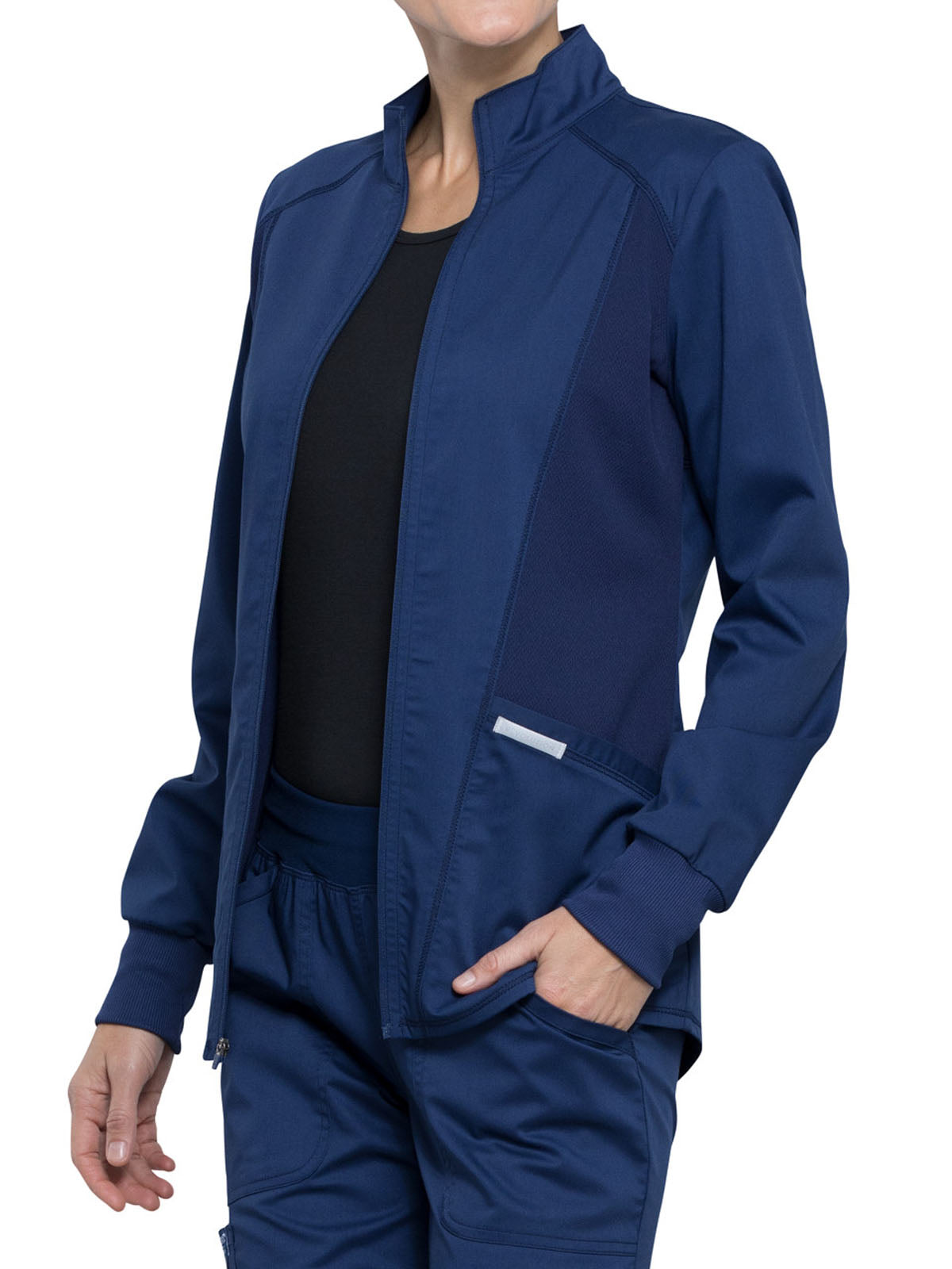 Women's 2-Pocket Zip Front Jacket - WW301 - Navy