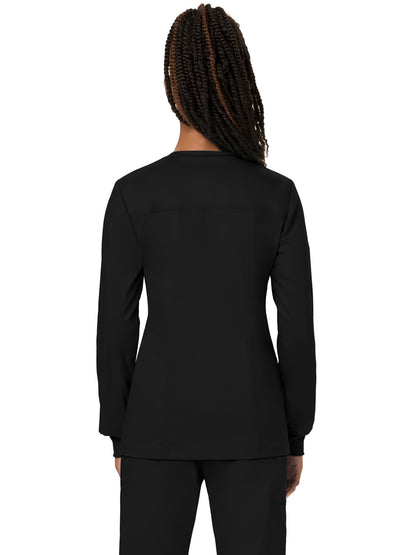 Women's 3-Pocket Snap Front Jacket - WW310 - Black