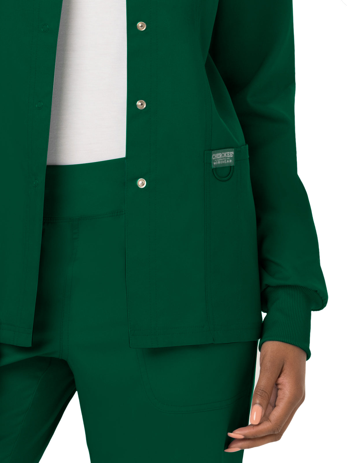 Women's 3-Pocket Snap Front Jacket - WW310 - Hunter Green