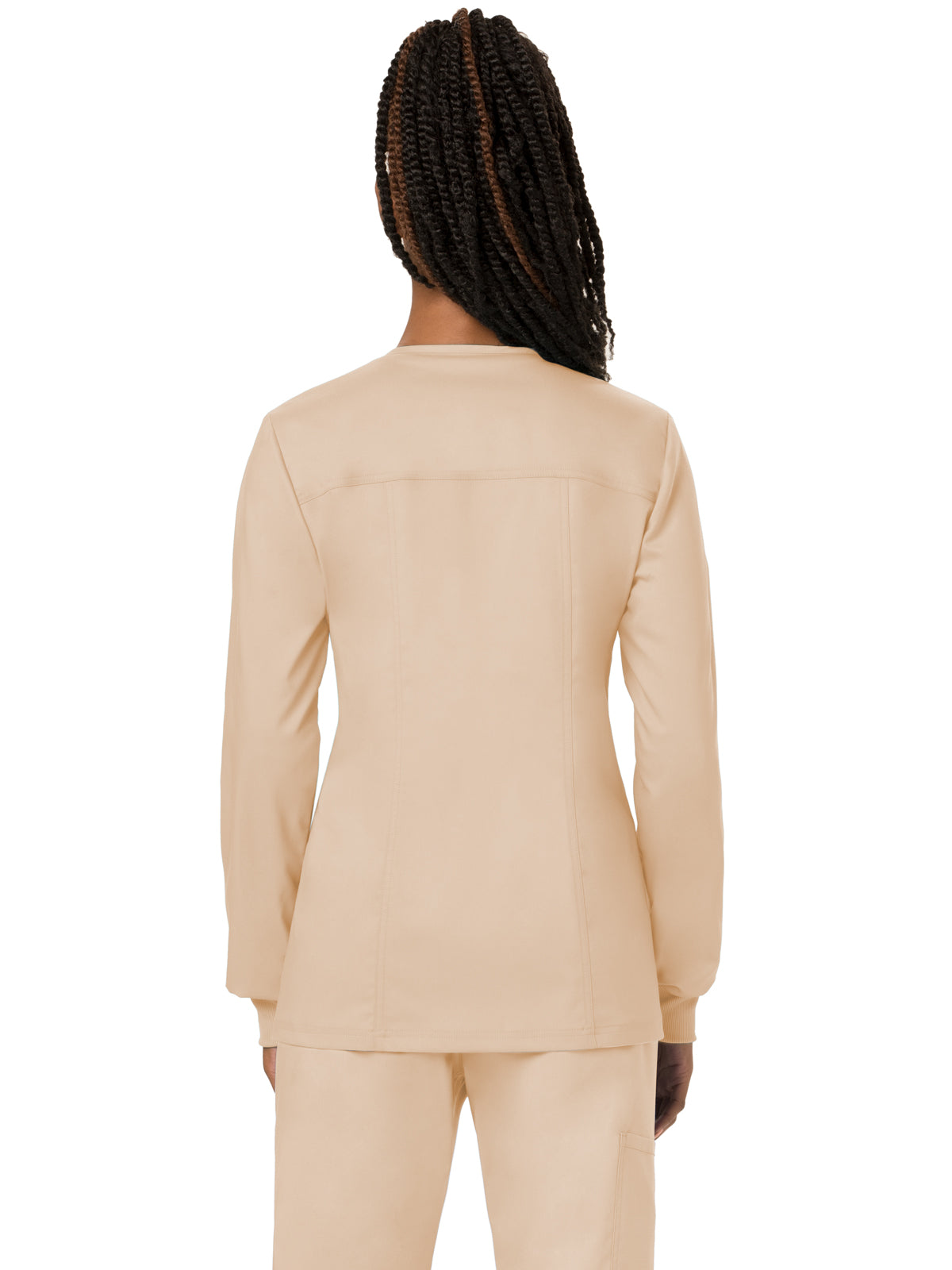 Women's 3-Pocket Snap Front Scrub Jacket - WW310 - Khaki