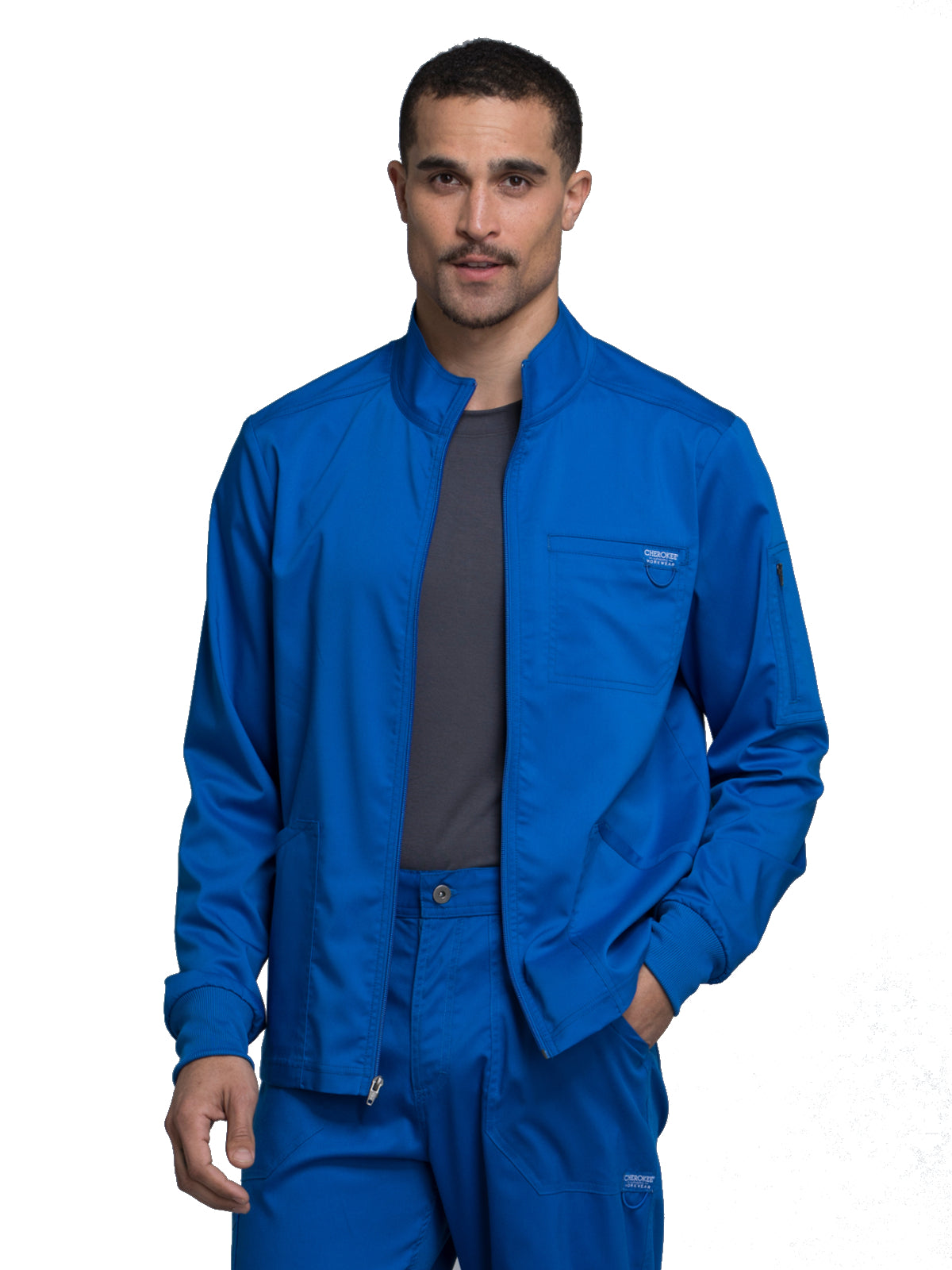 Men's 5-Pocket Zip Front Jacket - WW320 - Royal