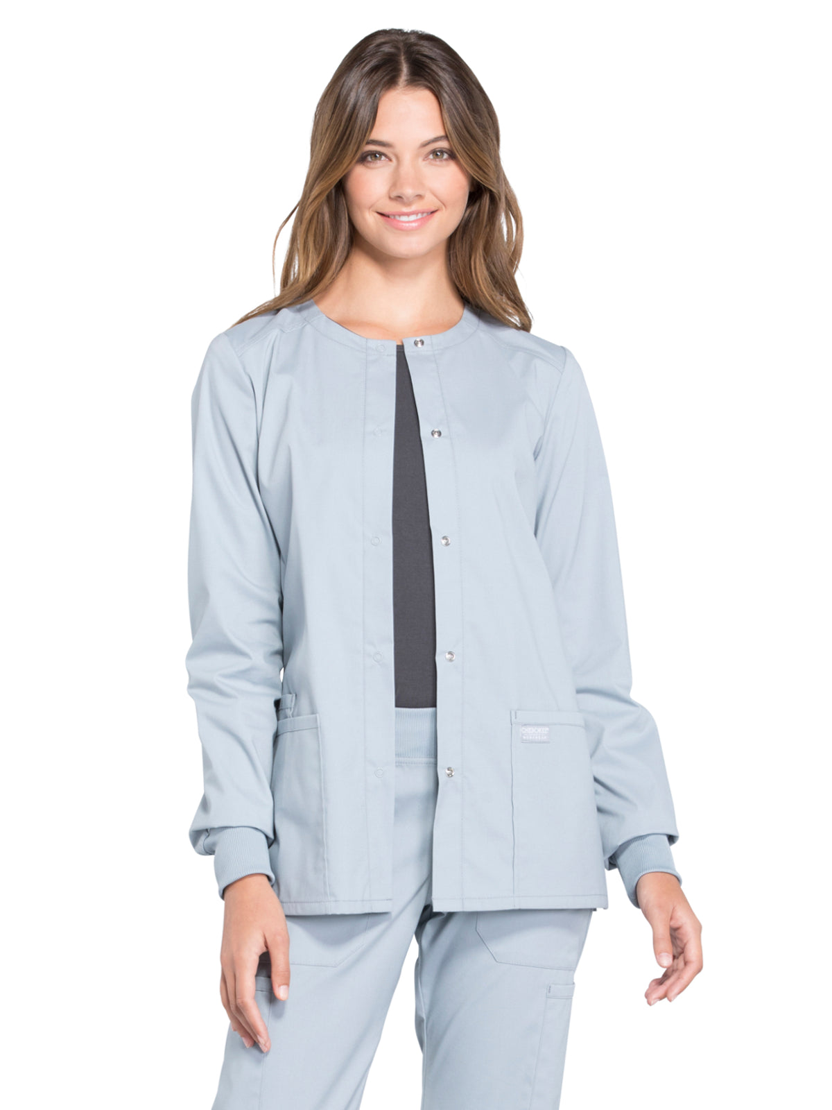 Women's 3-Pocket Snap Front Jacket - WW340 - Grey