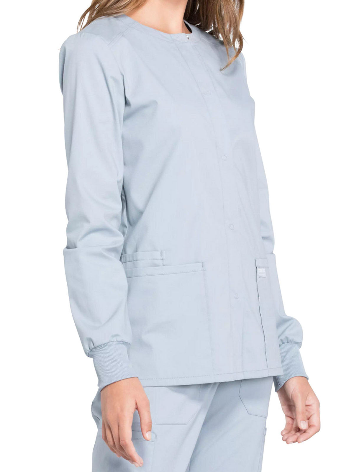 Women's 3-Pocket Snap Front Jacket - WW340 - Grey