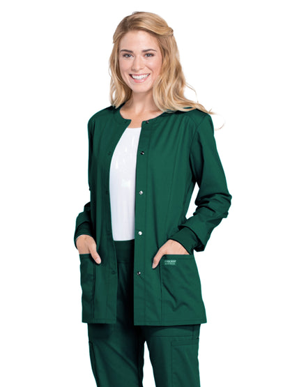 Women's 3-Pocket Snap Front Jacket - WW340 - Hunter Green