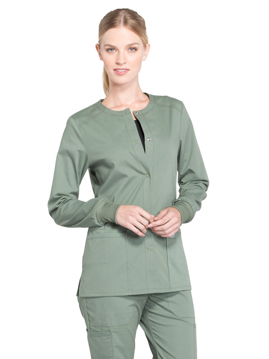 Women's 3-Pocket Snap Front Jacket - WW340 - Olive