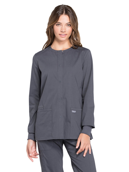 Women's 3-Pocket Snap Front Jacket - WW340 - Pewter