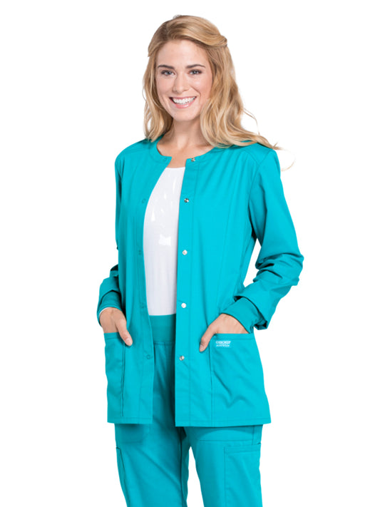 Women's 3-Pocket Snap Front Jacket - WW340 - Turquoise