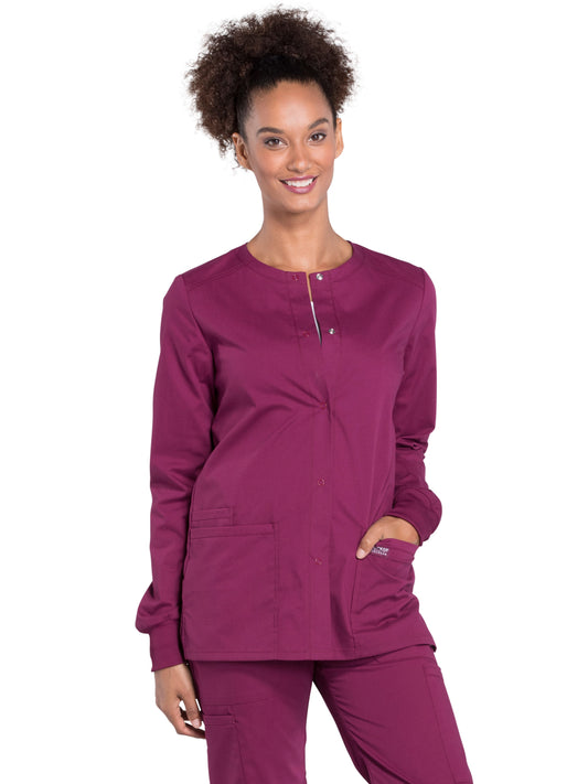 Women's 3-Pocket Snap Front Jacket - WW340 - Wine