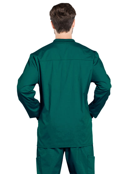 Men's 2-Pocket Snap Front Scrub Jacket - WW360 - Hunter Green