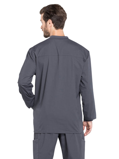 Men's 2-Pocket Snap Front Scrub Jacket - WW360 - Pewter