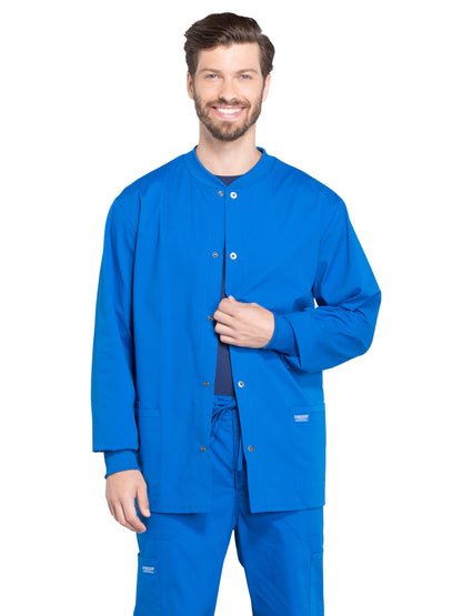 Men's 2-Pocket Snap Front Scrub Jacket - WW360 - Royal