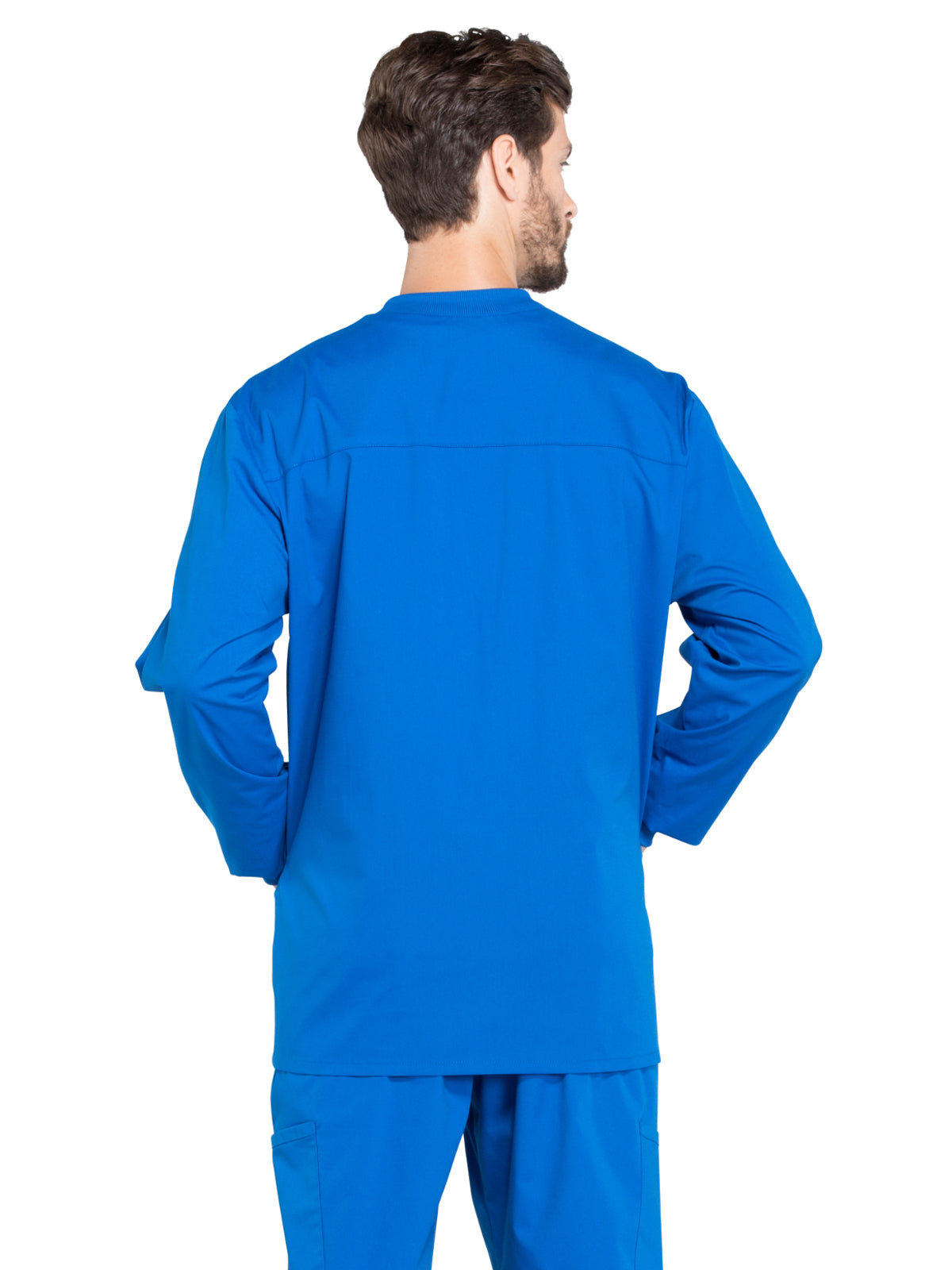 Men's 2-Pocket Snap Front Scrub Jacket - WW360 - Royal