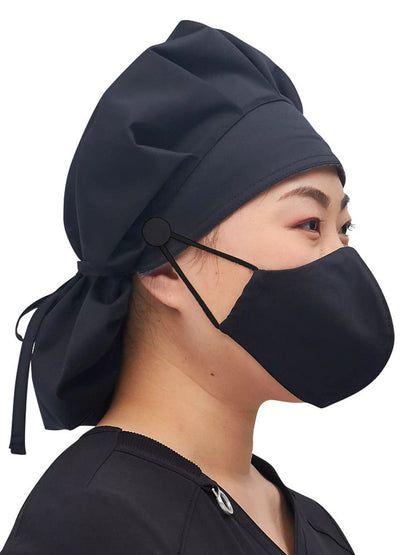 Unisex Bouffant Scrub Hat - WW508AB - Black