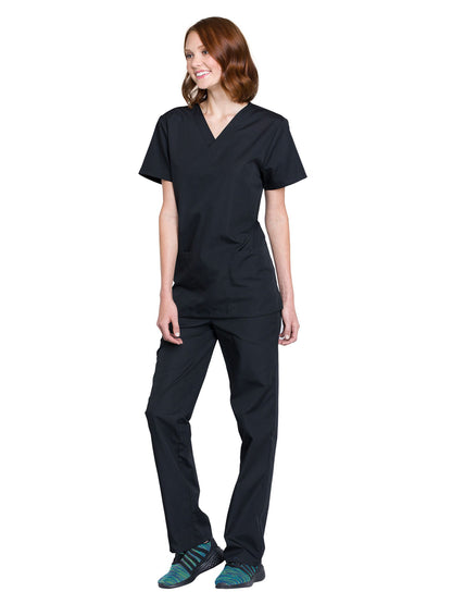 Unisex Scrub Top and Pant Set - WW530C - Black