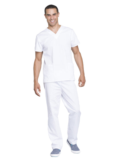 Unisex Scrub Top and Pant Set - WW530C - White