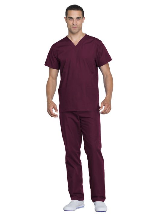 Unisex Scrub Top and Pant Set - WW530C - Wine