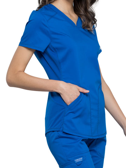 Women's 2-Pocket V-Neck Scrub Top - WW601 - Royal