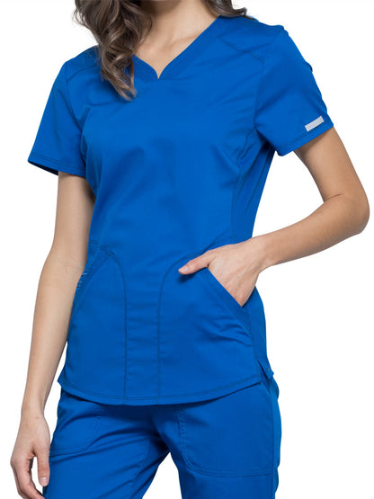 Women's 2-Pocket V-Neck Scrub Top - WW601 - Royal