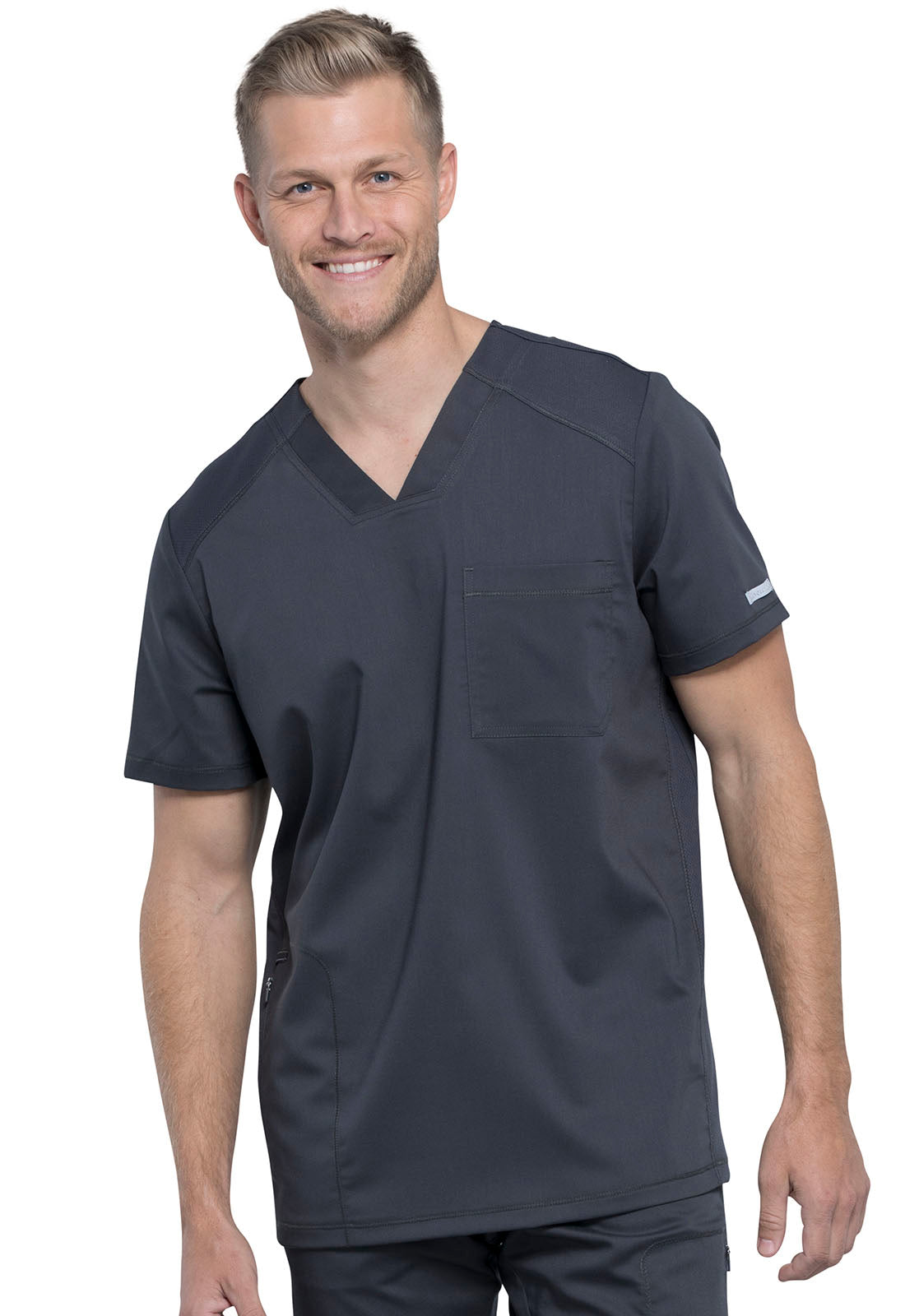 Men's V-Neck Top - WW603 - Pewter