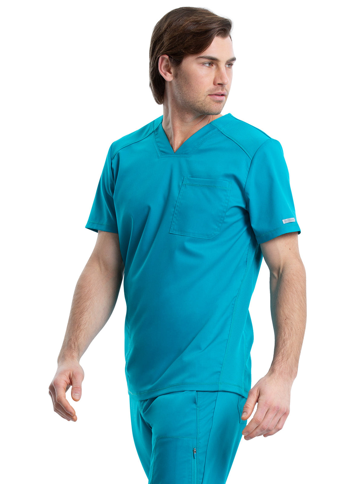 Men's V-Neck Top - WW603 - Teal Blue