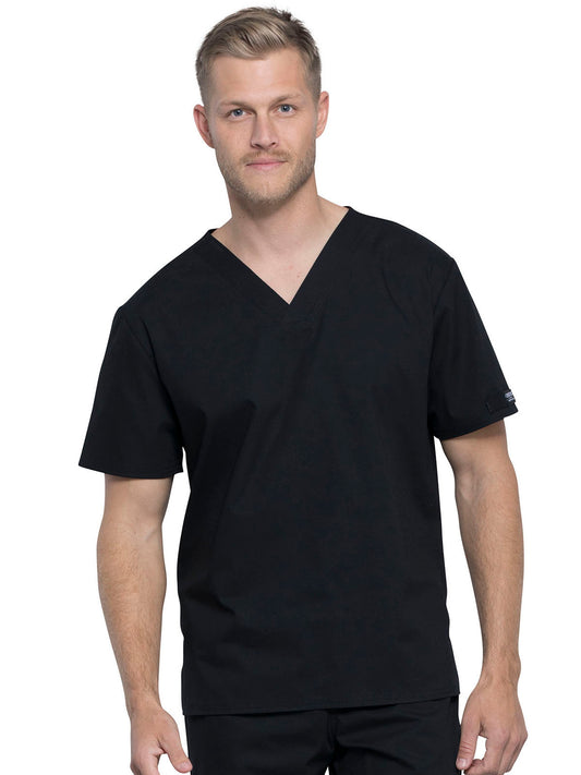 Unisex Pocketless Tuckable V-Neck Top - WW605 - Black