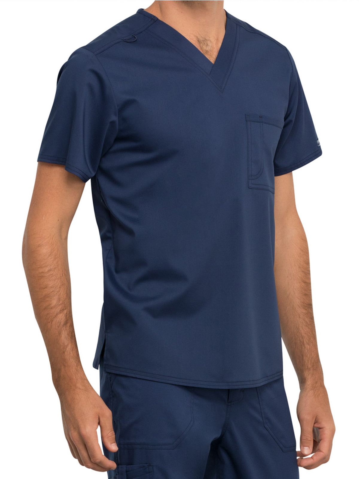 Unisex 1-Pocket Tuckable V-Neck Scrub Top - WW625 - Navy