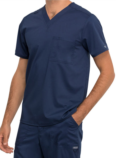 Unisex 1-Pocket Tuckable V-Neck Scrub Top - WW625 - Navy