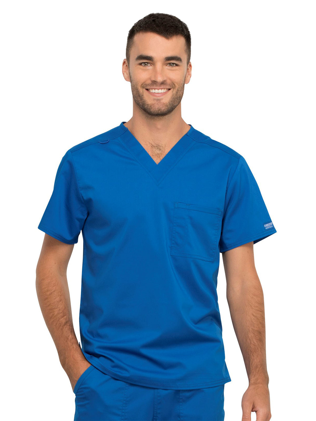 Unisex 1-Pocket Tuckable V-Neck Scrub Top - WW625 - Royal