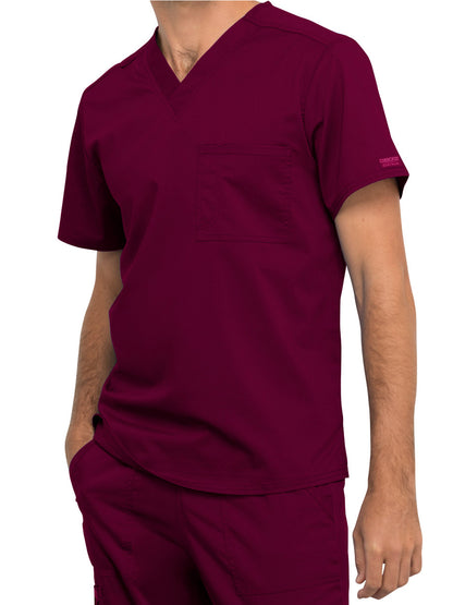 Unisex 1-Pocket Tuckable V-Neck Scrub Top - WW625 - Wine