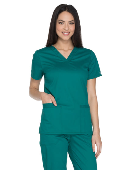 Women's 3-Pocket V-Neck Scrub Top - WW630 - Hunter