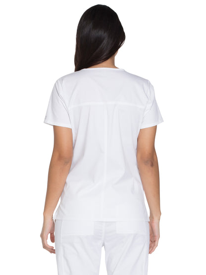 Women's 3-Pocket V-Neck Scrub Top - WW630 - White