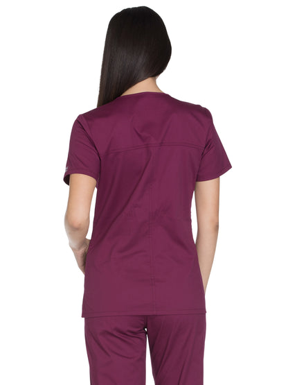 Women's 3-Pocket V-Neck Scrub Top - WW630 - Wine