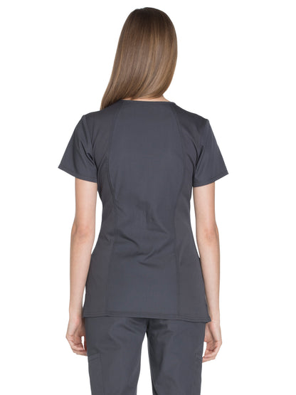 Women's 2-Pocket V-Neck Scrub Top - WW645 - Pewter