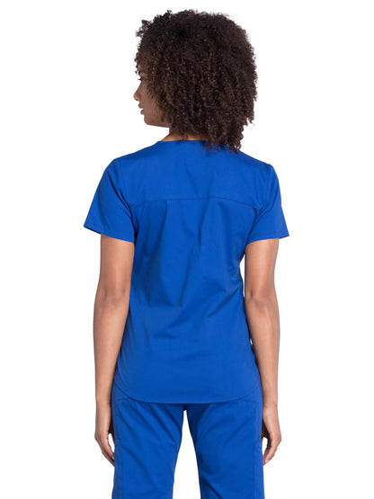 Women's 3-Pocket V-Neck Scrub Top - WW665 - Galaxy Blue