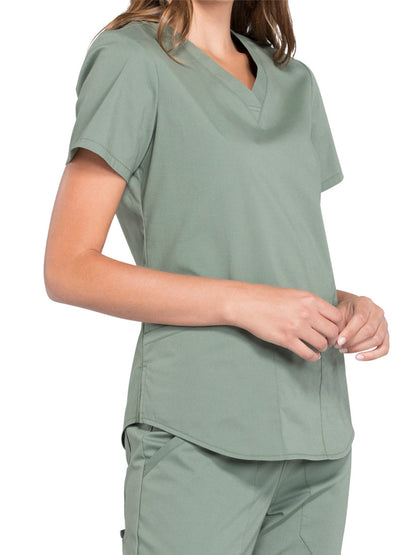 Women's 3-Pocket V-Neck Scrub Top - WW665 - Olive