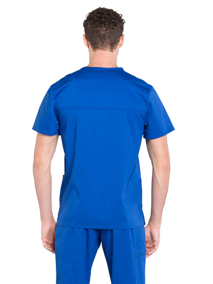 Men's 3-Pocket V-Neck Scrub Top - WW670 - Galaxy Blue