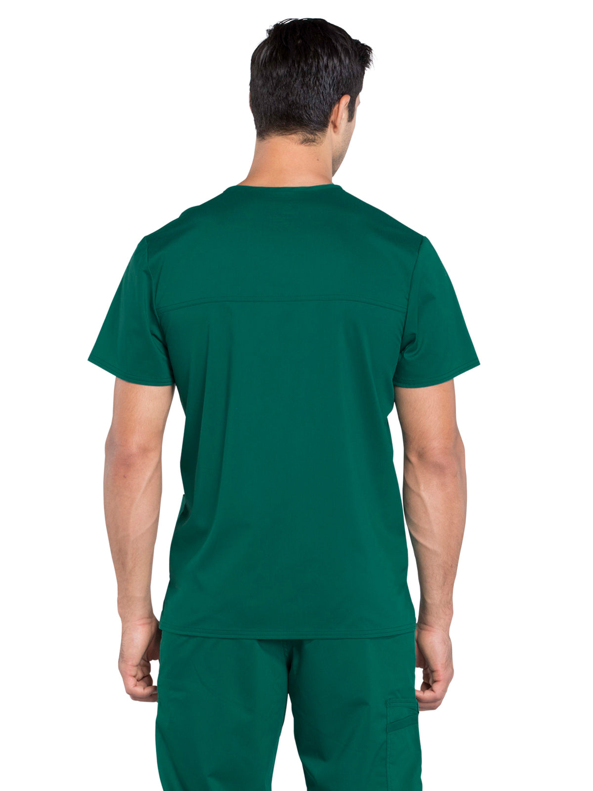 Men's 3-Pocket V-Neck Scrub Top - WW670 - Hunter Green